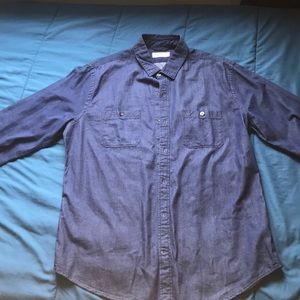 Blue Express button up